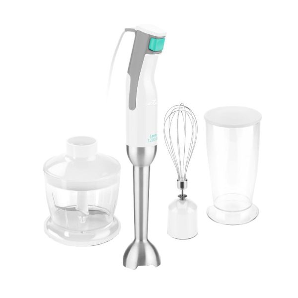 Blender de mana 3 in 1 1200 W, 2 viteze plus TURBO, 2 accesorii, 2 recipiente