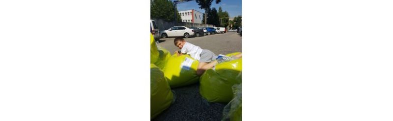 fotoliu puf tip para bean bag cu maner
