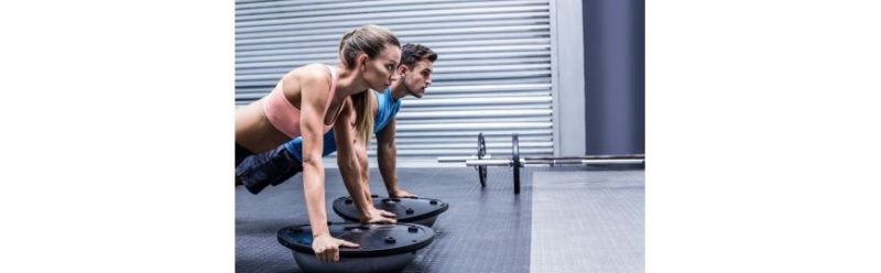 minge bosu echilibru balance trainer cu extensoare 2
