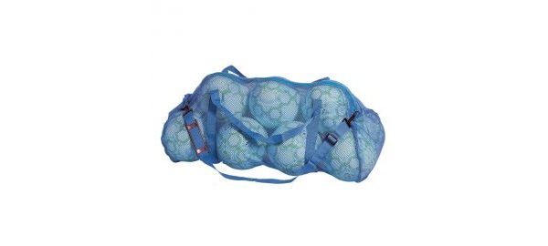 Sac pentru mingi, tip plasa, fermoar si curea