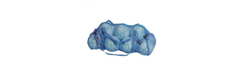 sac pentru mingi tip plasa fermoar si curea