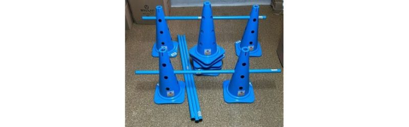 set 10 conuri 50 cm cu 5 bastoane 100 cm 1
