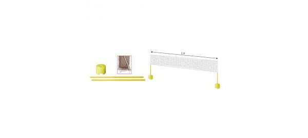 Set badminton, volei si mini-tenis, cu stalpi reglabili