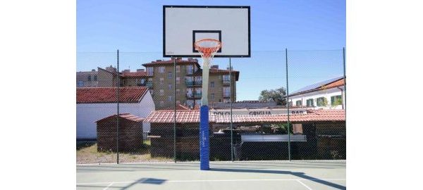 Sistem baschet fix monotub, panou lemn, pentru exterior