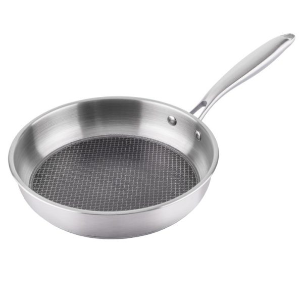 Tigaie 24 cm, otel inoxidabil de inalta calitate, potrivita pentru toate tipurile de incalzire