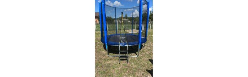 trambulina 250 cm cu plasa protectie si scara